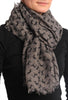 Grey With Small Black Horses Unisex Scarf & Beach Sarong