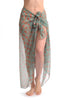 Turquoise With Rust Dogs Unisex Scarf & Beach Sarong