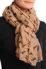 Khaki With Brown Dogs Unisex Scarf & Beach Sarong