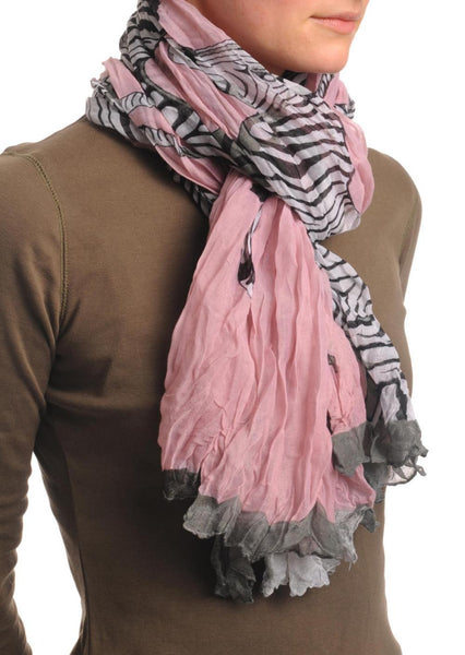 Zebras On Soft Pink Wrinkle & Creased Effect