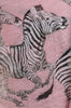 Zebras On Soft Pink Wrinkle & Creased Effect
