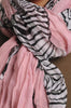 Zebras On Soft Pink Wrinkle & Creased Effect