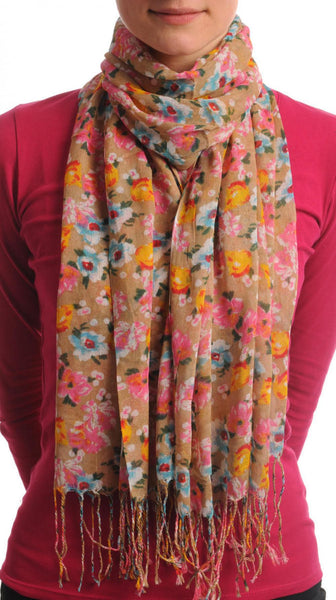 Small Spring Flowers With Tassels On Mocha