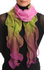 Damask Pink & Asparagus Double Layered Chiffon Ombre