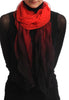 Red & Black Double Layered Chiffon Ombre