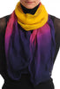 Yellow Berry Red & Purple Double Layered Chiffon Ombre