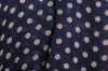 White Polka Dots On Navy Blue With Tassels