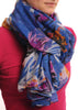 Large Colourful Butterflies On Blue Unisex Scarf & Beach Sarong