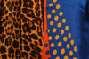 Blue Orange & Leopard With Blue Polka Dots Unisex Scarf & Beach Sarong