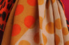 Soft Beige & Leopard With Orange Polka Dots Unisex Scarf & Beach Sarong
