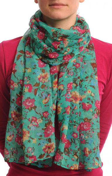 Small Climbing Roses On Persian Blue