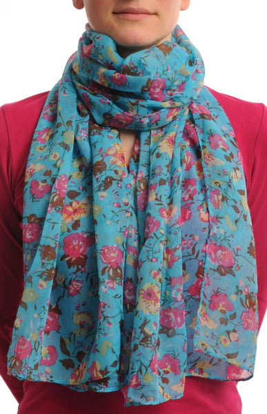 Small Climbing Roses On Sky Blue