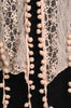 Soft Pink Beige Vintage Lace With Soft Pearls