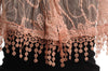 Dark Peach Vintage Lace With Flowers