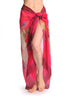 Shield With Skull & Flags on Raspberry Pink Unisex Scarf & Beach Sarong