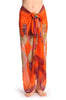Shield With Skull & Flags on Orange Unisex Scarf & Beach Sarong