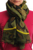 Camouflage With Bright Yellow Stripe Unisex Scarf & Beach Sarong