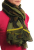 Camouflage With Bright Yellow Stripe Unisex Scarf & Beach Sarong