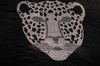 Black & White Leopard On Black