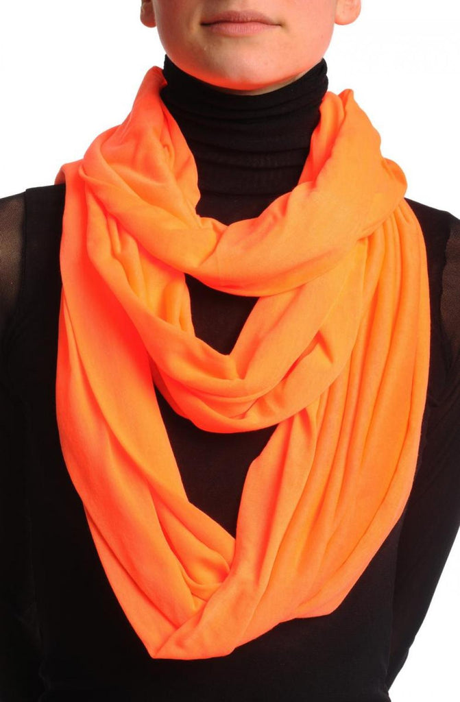 Fluorescent Orange Two Or Three Loops Snood