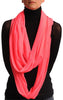 Fluorescent Light Pink Two Or Three Loops Snood