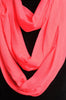 Fluorescent Light Pink Two Or Three Loops Snood