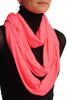 Fluorescent Light Pink Two Or Three Loops Snood