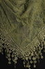 Olive Green Vintage Lace With Flowers