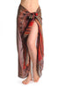 Red Grey & Black Aztec Unisex Scarf & Beach Sarong