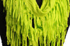 Lime Green With Tassels Snood Scarf