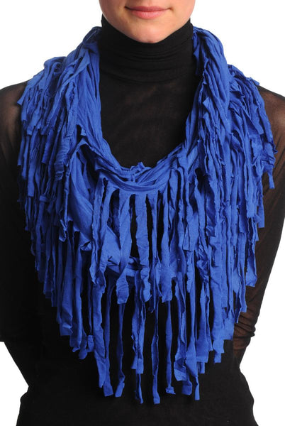 Persian Blue With Tassels Snood Scarf