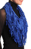 Persian Blue With Tassels Snood Scarf