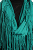 Pine Green With Tassels Snood Scarf