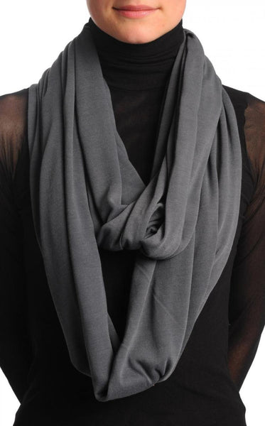 Grey Soft Cotton Snood Scarf