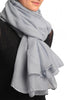 Plain Light Grey Unisex Scarf & Beach Sarong