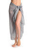 Plain Light Grey Unisex Scarf & Beach Sarong