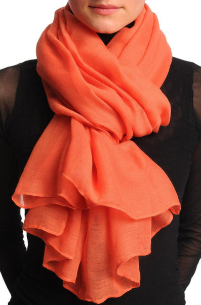 Plain Coral Brown Unisex Scarf & Beach Sarong