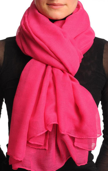 Plain Cerise Pink Unisex Scarf & Beach Sarong