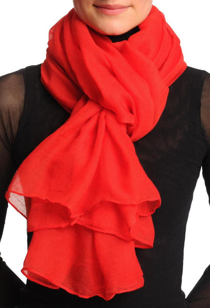 Plain Red Unisex Scarf & Beach Sarong