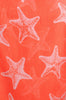 White Sea Star On Orange Unisex Scarf & Beach Sarong