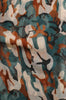 Green White & Brown Camouflage Unisex Scarf & Beach Sarong
