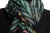 Black & Multi Coloured Zigzagged Rombs Unisex Scarf & Beach Sarong