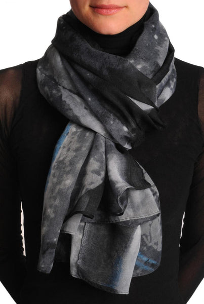 Grey & Black Galaxy Unisex Scarf & Beach Sarong