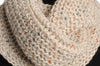 One Or Two Loops Knitted Sand White Melange Snood