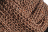 One Or Two Loops Knitted Brown Melange Snood