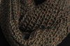 One Or Two Loops Knitted Dark Green Melange Snood
