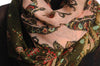 Olive Green & Red Turkish Flowers On Pink Scarf