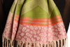 Assimetrical Ornaments On Soft Pink Pashmina With Tassels