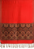 Red With Lurex Ornaments Pashmina With Tassels