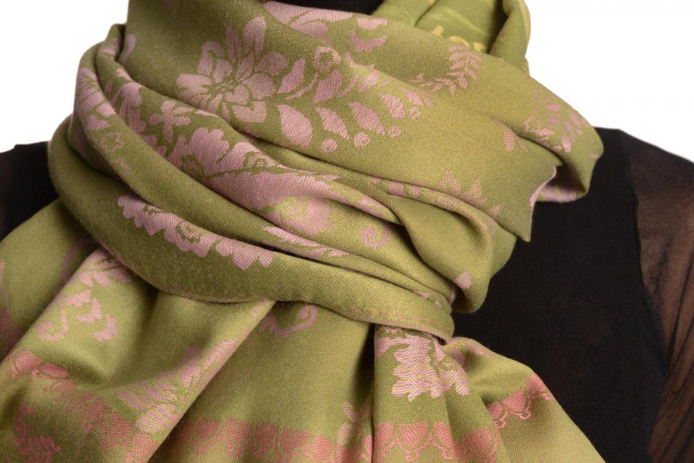 Forzieri Olive Green Pashmina Shawl at FORZIERI Canada